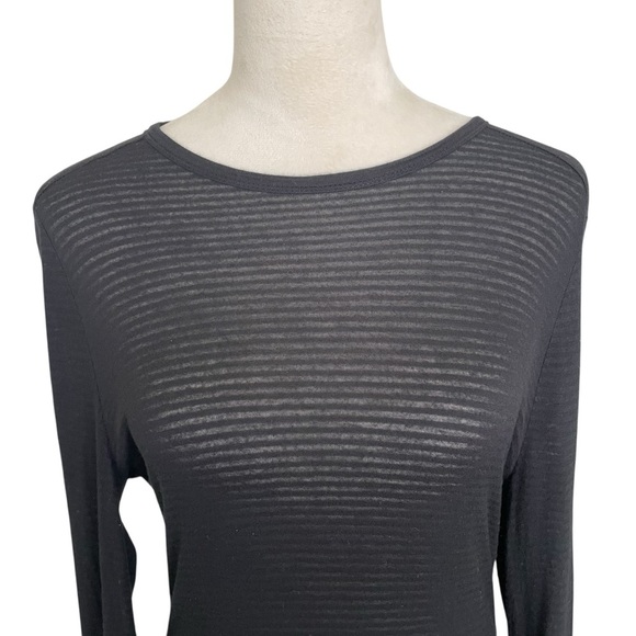 Alexander Wang Subtle Semi Sheer Stripes Relaxed Lagen Look Top Women Size S - Picture 4 of 7